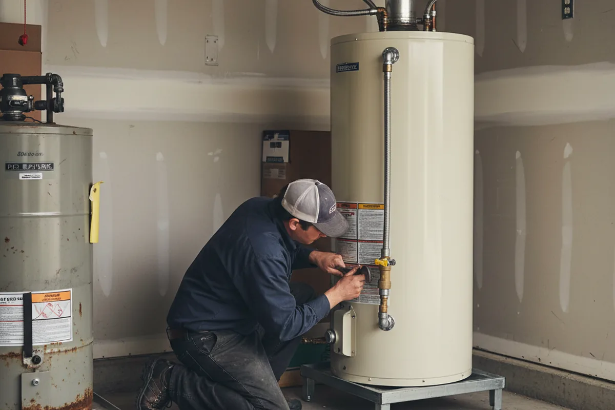Water heater and shutoff valve replacement in Ledbetter